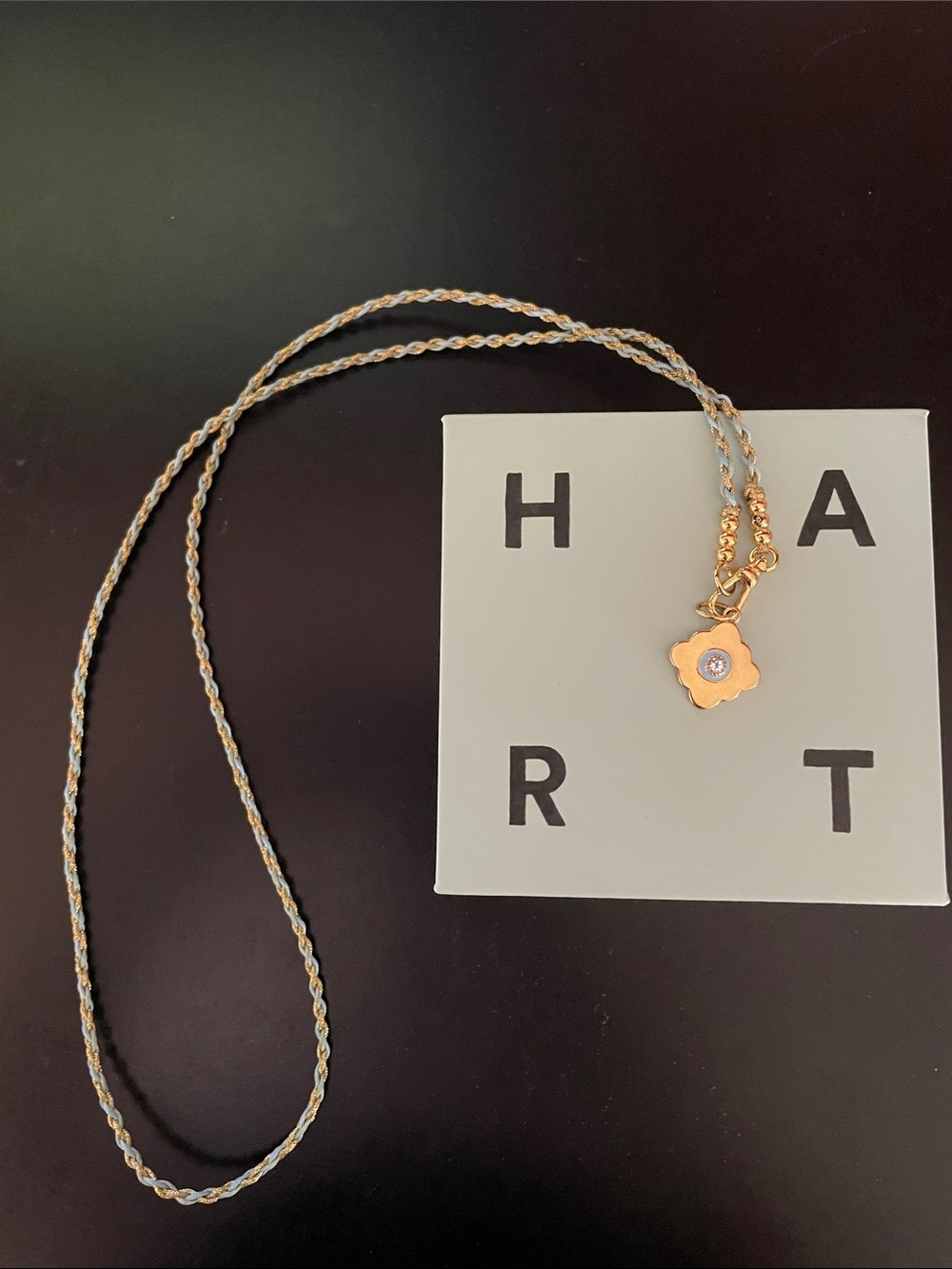 Hart Studio cord necklace with Oui! Charm